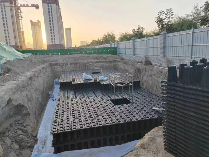 海綿都市建設における雨水貯水モジュールの具体的な応用